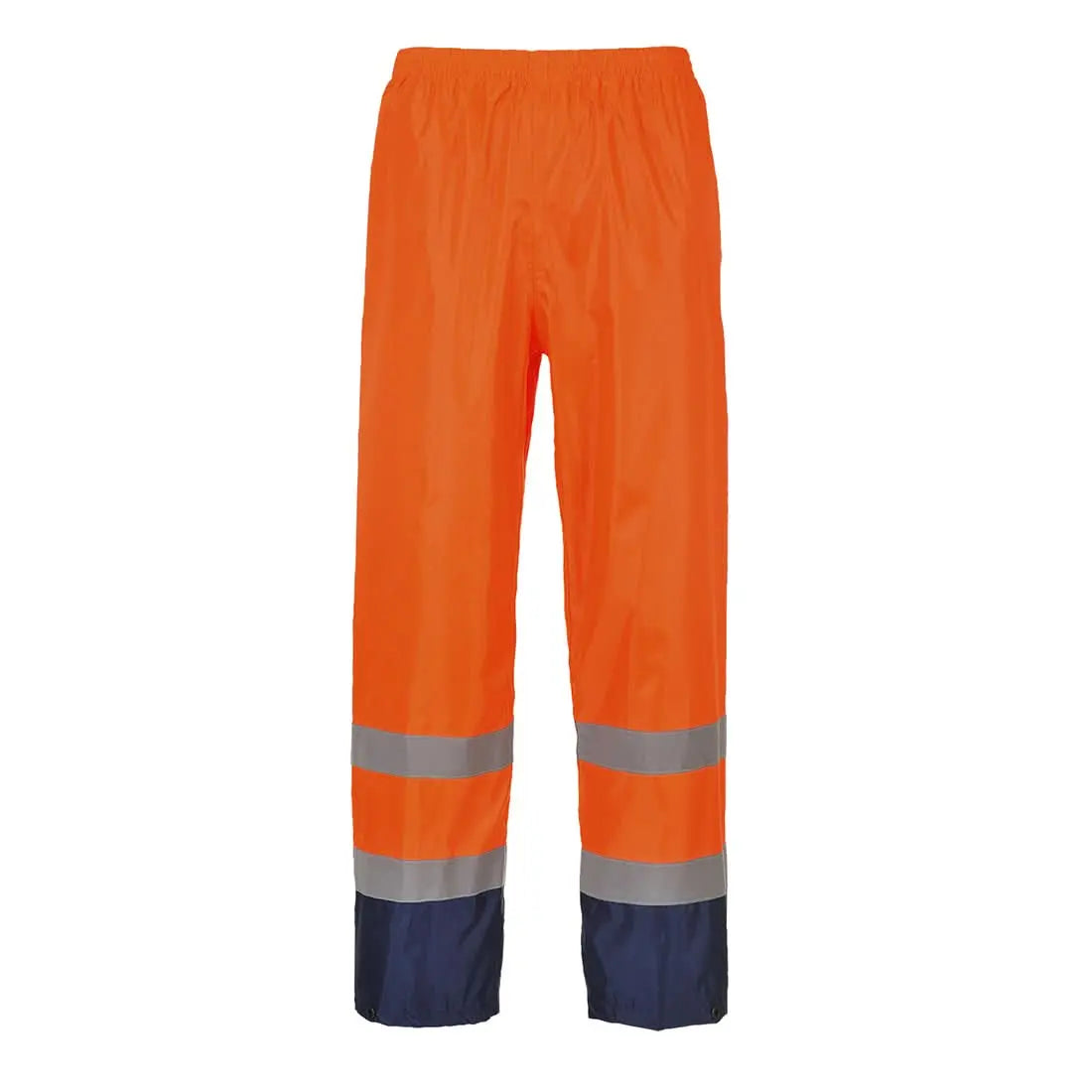 Portwest Hi Vis Contrast Classic Rain Trousers H444 - Orange Navy - Customisable Hi-Vis Trousers