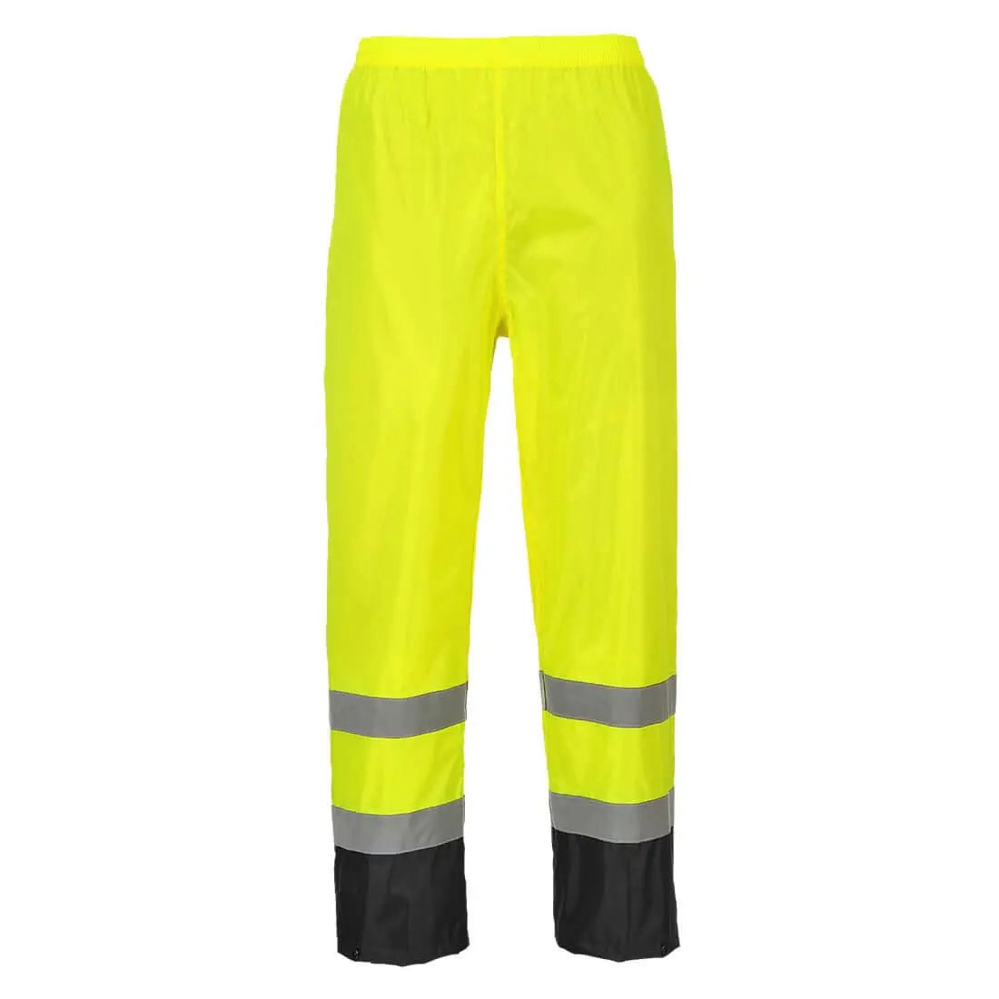 Portwest Hi Vis Contrast Classic Rain Trousers H444 - Yellow Black - Customisable Hi-Vis Trousers