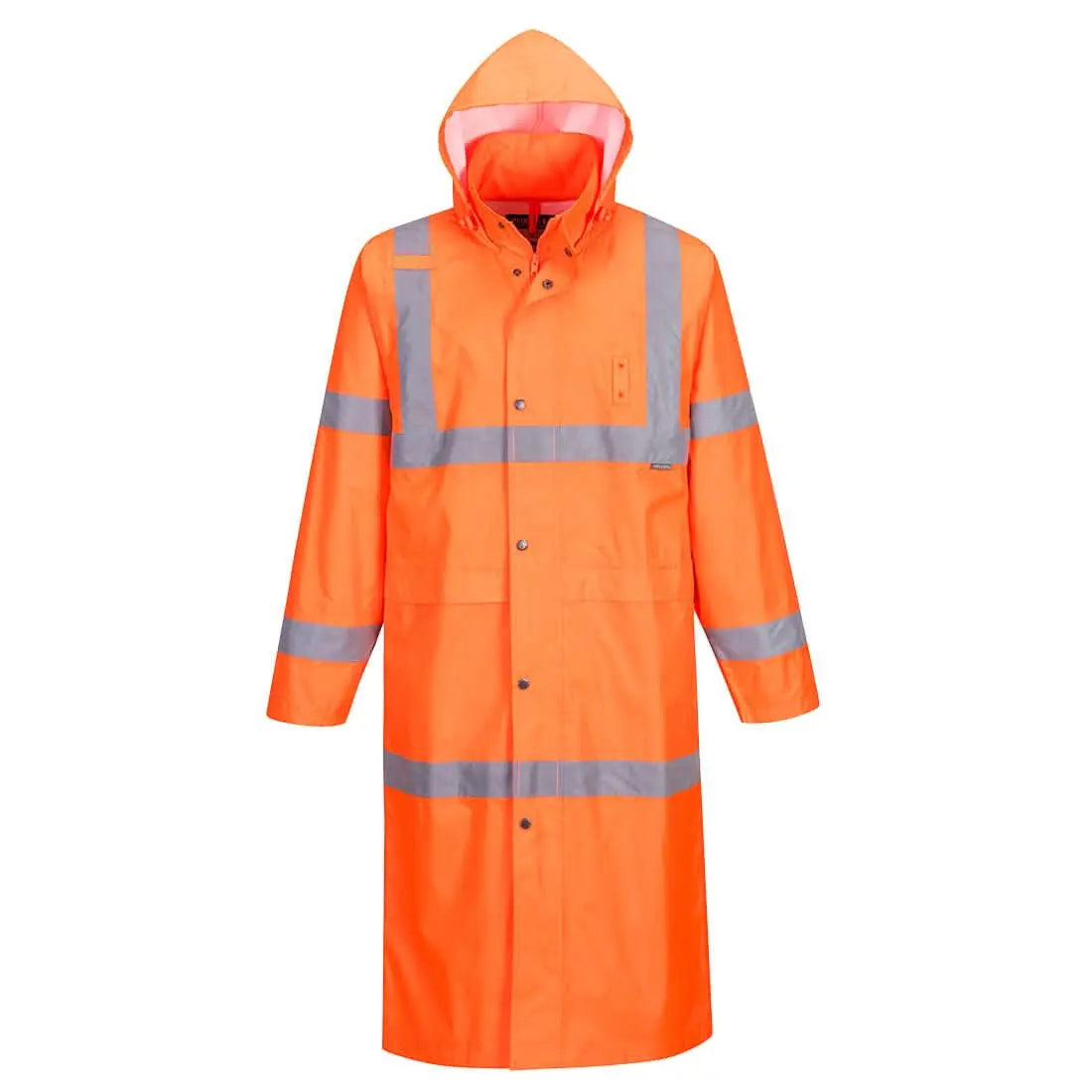 Portwest Hi Vis Rain Coat 122Cm H445 - Orange - Customisable Hi-Vis Jackets