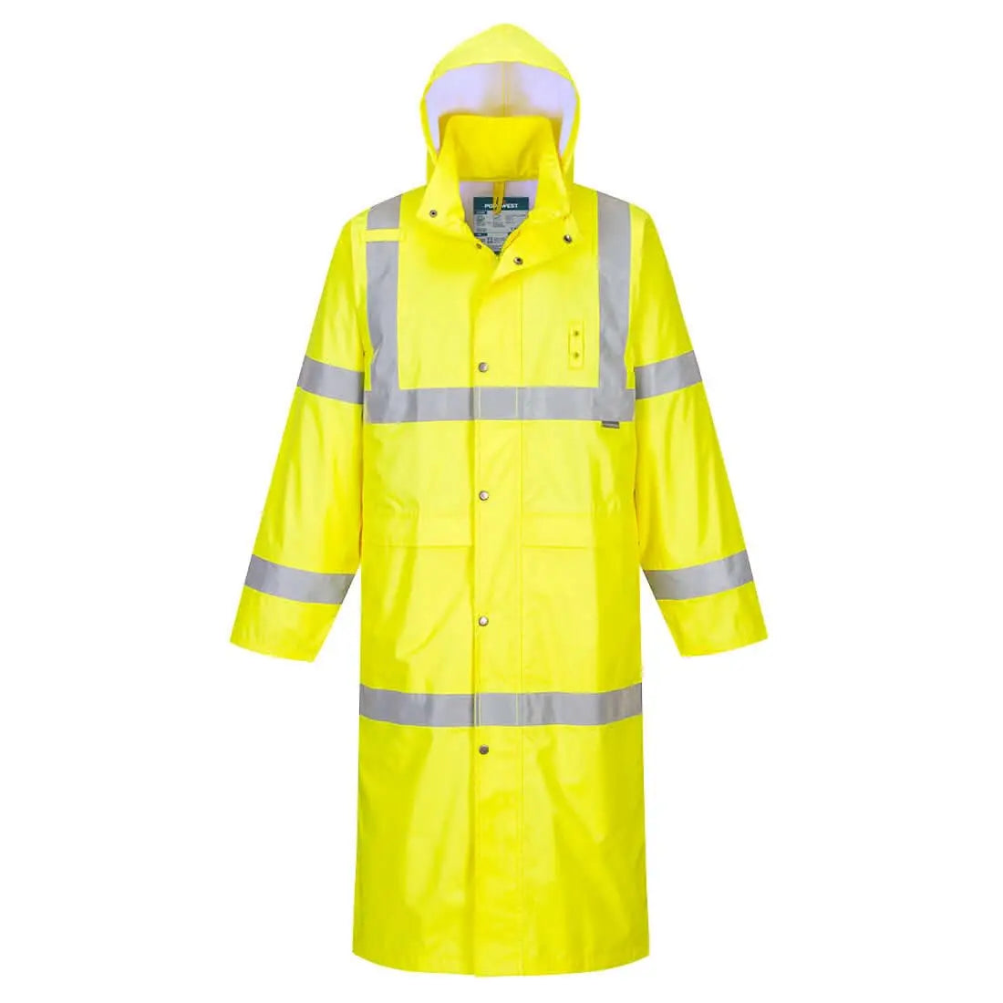 Portwest Hi Vis Rain Coat 122Cm H445 - Yellow - Customisable Hi-Vis Jackets
