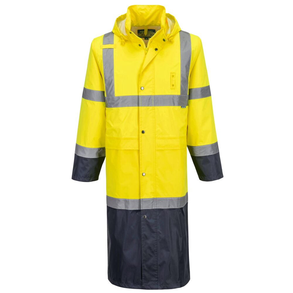 Hi Vis Contrast Raincoat 122cm |  Portwest
