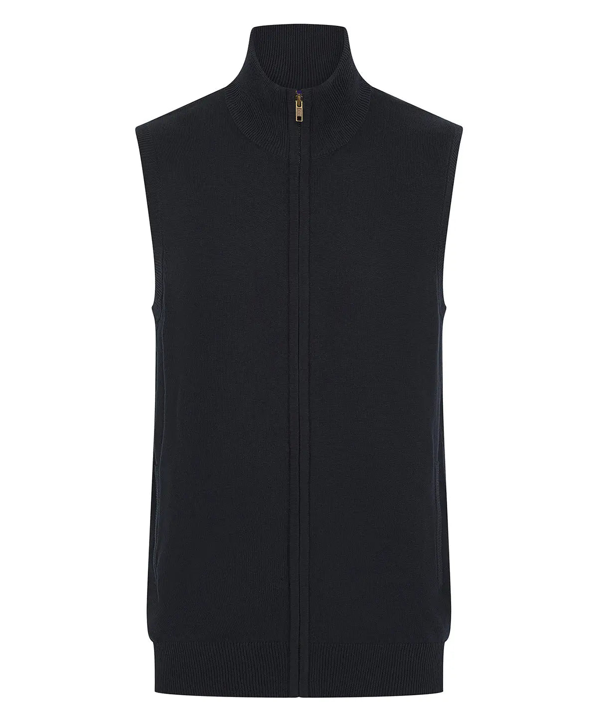 Sleeveless zip-through jumper