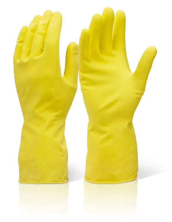 Beeswift Household Medium Weight Gloves Hhmw - Yellow - Customisable Latex