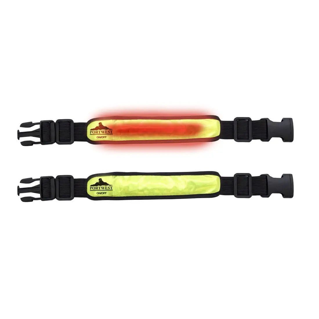 Portwest Illuminated Flashing Armband Hi Vis05 - Yellow - Customisable PPE