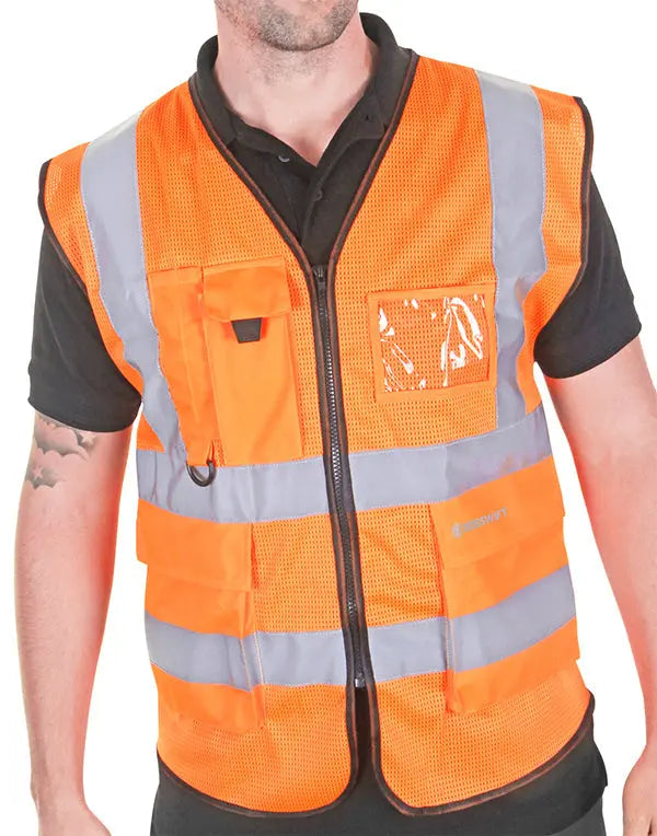 Beeswift Hi Vis Executive Mesh Vest Hvmwexec - Orange - Customisable Hi-Vis Vest