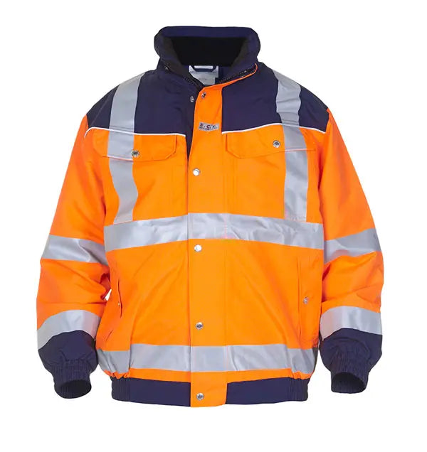 Hyd Sns Hv Hydrowear Furth Hi Vis Sns Pilot Two Tone Jacket Hyd02159 - Orange Navy - Customisable Jacket