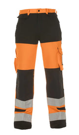 Hyd Trendy Hv Stretch Hydrowear Hertford Hi Vis Two Tone Trousers Hyd044474 - Orange Black - Customisable Trousers