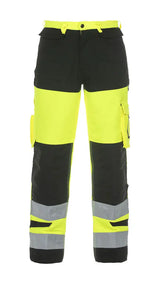 Hyd Trendy Hv Stretch Hydrowear Hertford Hi Vis Two Tone Trousers Hyd044474 - SaturnYellow Black - Customisable Trousers