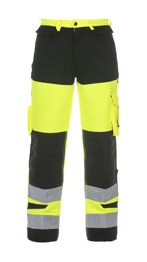 Hyd Trendy Hv Stretch Hydrowear Hertford Hi Vis Two Tone Trousers Hyd044474 - SaturnYellow Black - Customisable Trousers