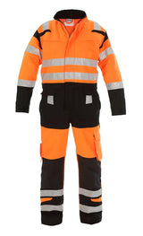 Hyd Trendy Hv Stretch Hydrowear Hove Hi Vis Two Tone Coverall Hyd048471 - Orange Black - Customisable Coveralls