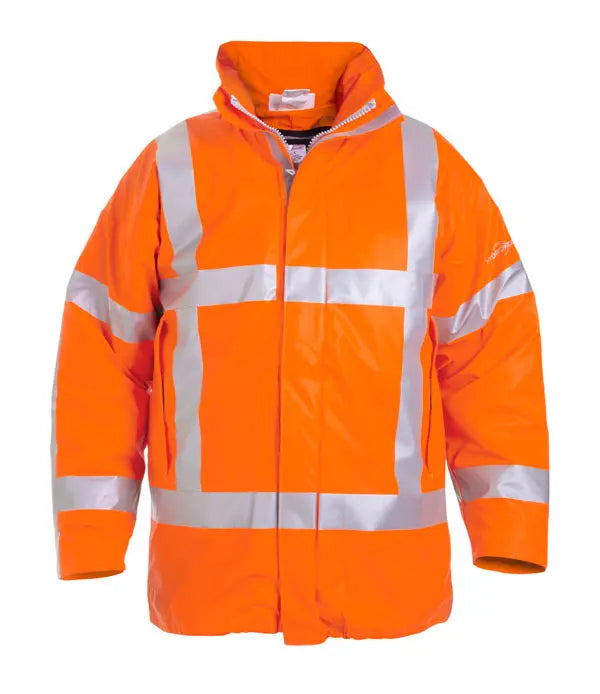 Hyd Fr Ast Multi Hydrowear Norfolk Multi Fire Hi Vis Retardant Anti Static Waterproof Lined Parka Jacket Hyd066850 - Orange - Customisable Jacket