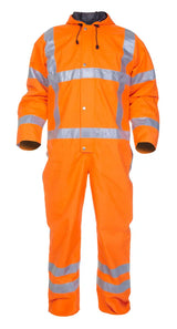 Hyd Sns Hv Hydrowear Ureterp Sns Hi Vis Waterproof Coverall Hyd072380 - Orange - Customisable Coveralls