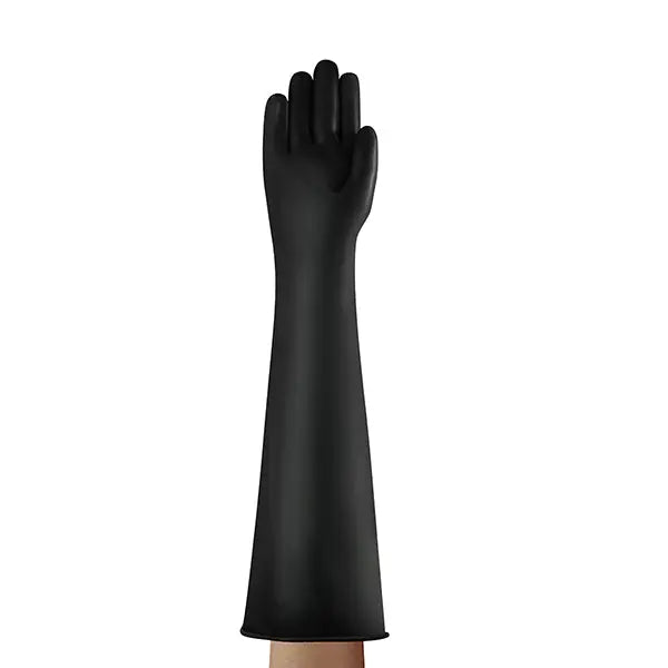 Ansell Industrial Latex Heavy Weight Gauntlet Ilhw24 - Black - Customisable Latex