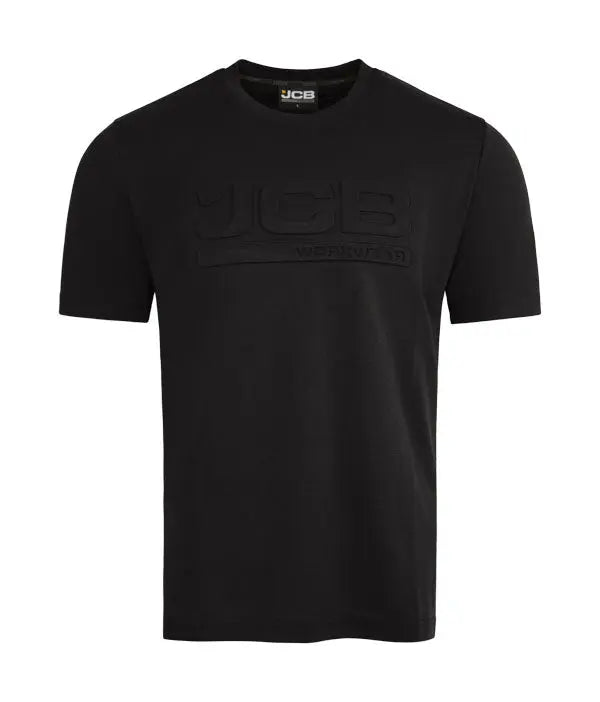 Jcb Workwear Unisex 3 D Embossed T Shirt Jcb014 - Black - Customisable Tee Shirts