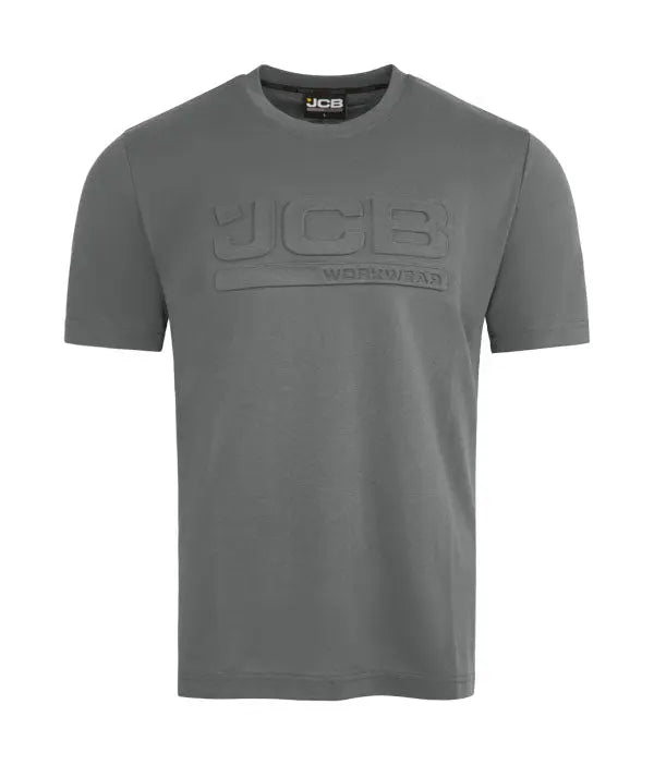 Jcb Workwear Unisex 3 D Embossed T Shirt Jcb014 - Grey - Customisable Tee Shirts