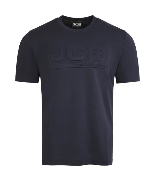 Jcb Workwear Unisex 3 D Embossed T Shirt Jcb014 - Navy Blue - Customisable Tee Shirts