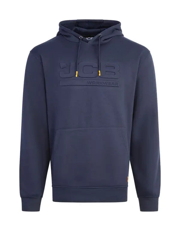 Jcb Workwear Unisex Embossed Hoody Jcb015 - Navy Blue - Customisable Sweatshirts