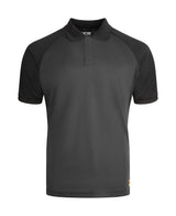 Jcb Workwear Unisex Classic Collar Polo Shirt Jcb016 - Grey Black - Customisable Polo Shirts