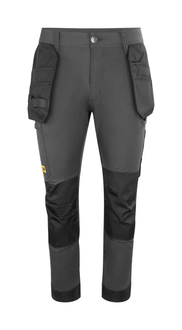 Workwear Mens 4 Way Stretch Holster Pocket Trousers Jcb020 - Dark Shadow - Customisable Trousers