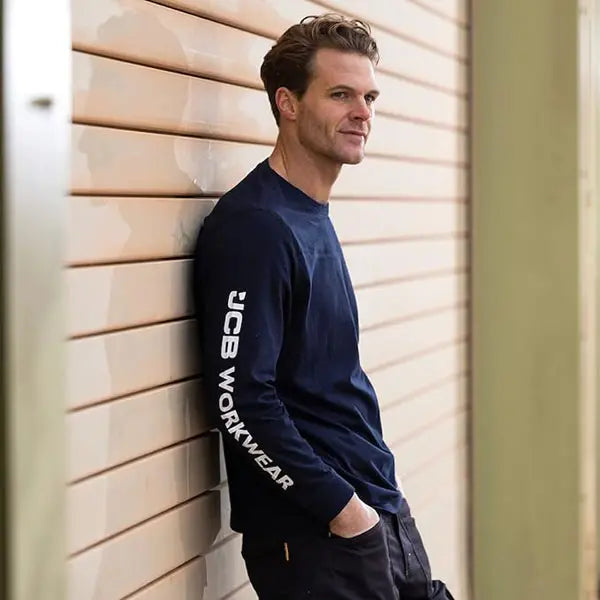 Jcb Workwear Banner Long Sleeve T Shirt Jcbbt - - Customisable Tee Shirts