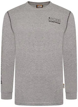 Jcb Workwear Banner Long Sleeve T Shirt Jcbbt - Grey - Customisable Tee Shirts