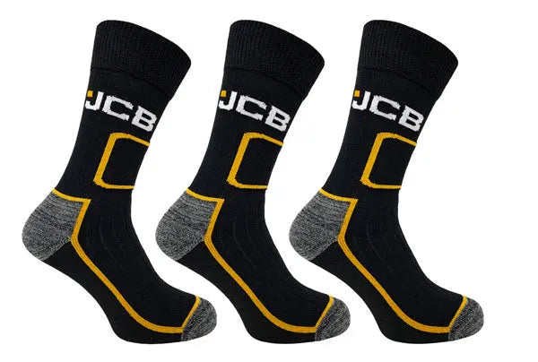 Jcb Workwear Shin Protect Work Socks Jcbx000189 - Black 45967 - Customisable Socks