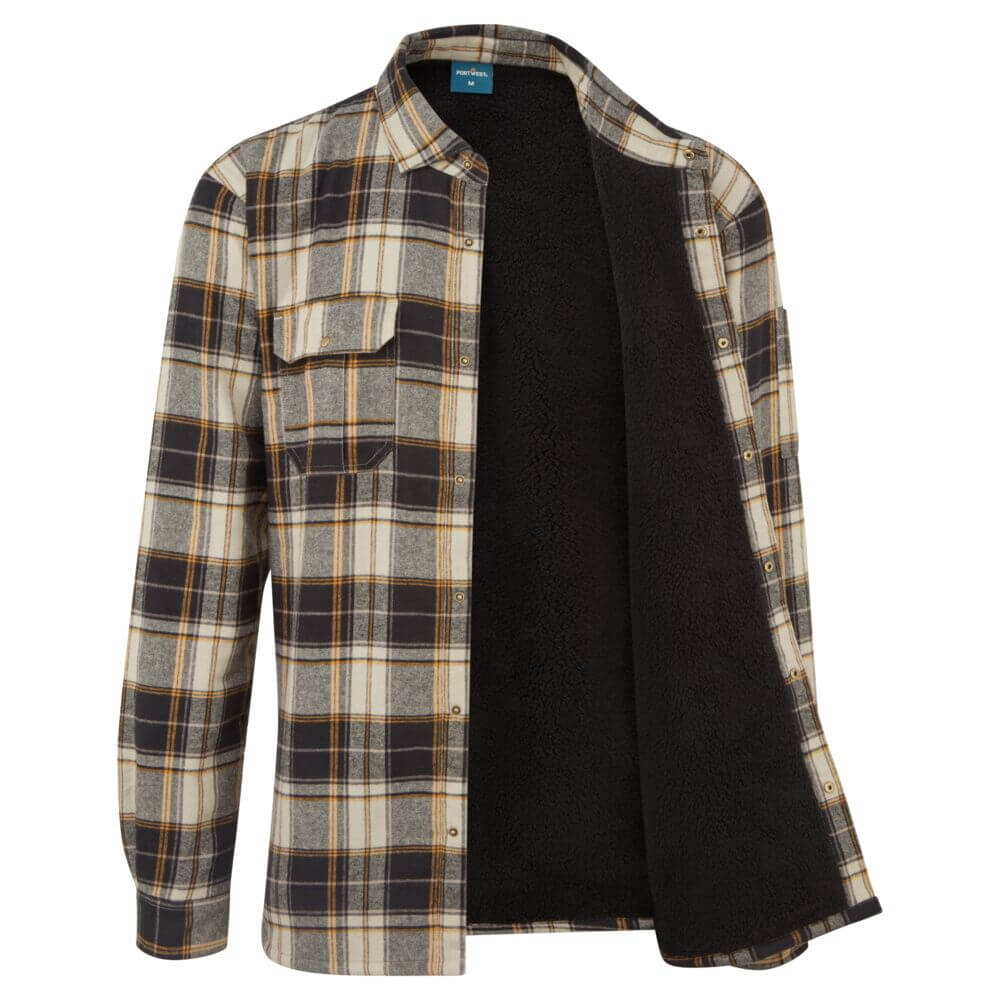 Ka3 Sherpa Lined Check Shirt |  Portwest