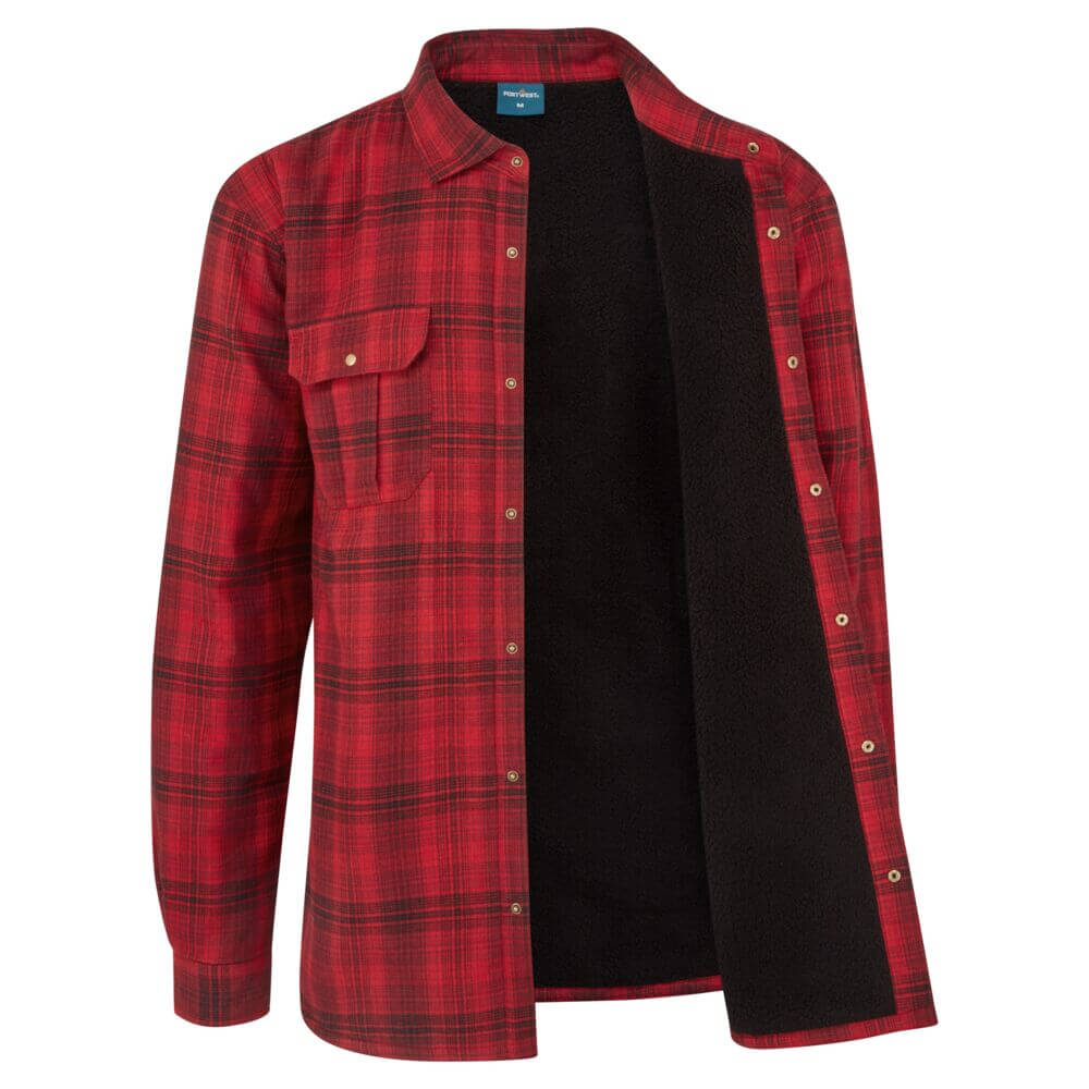 Ka3 Sherpa Lined Check Shirt |  Portwest