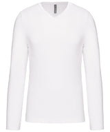 Men's long-sleeved V-neck T-shirt