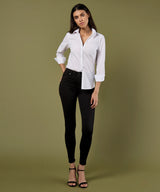 Women's poplin shirt long sleeve