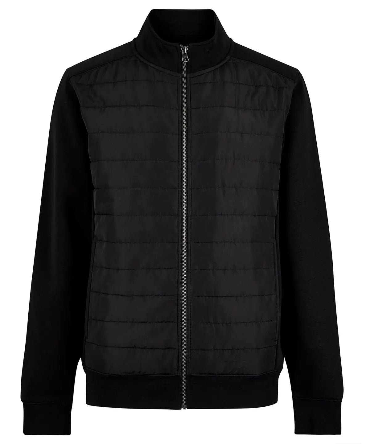 Regular fit quilted full-zip sweatshirt