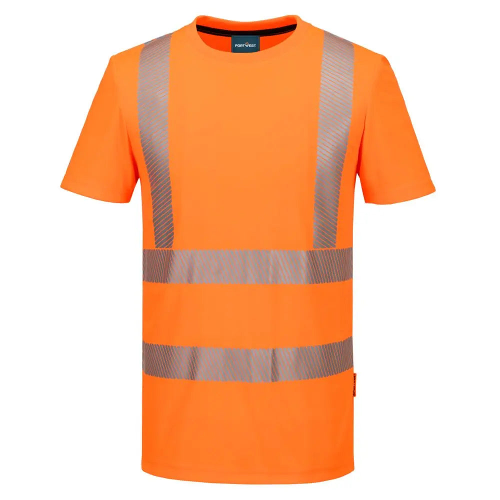 Portwest KX3 Hi-Vis Sports T-shirt S/S - KX301 - Orange - Customisable KX3 Hi-Vis Sports T-shirt S/S