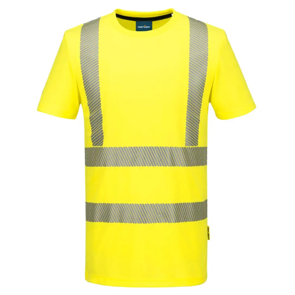 Portwest KX3 Hi-Vis Sports T-shirt S/S - KX301 - Yellow - Customisable KX3 Hi-Vis Sports T-shirt S/S