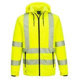 Portwest KX3 Sport Hi-Vis Zipped Hoodie - KX303 - Yellow - Customisable KX3 Sport Hi-Vis Zipped Hoodie