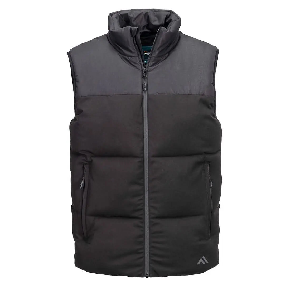 Portwest Kx3 Insulated Baffle Bodywarmer KX305 - Black - Customisable Bodywarmer