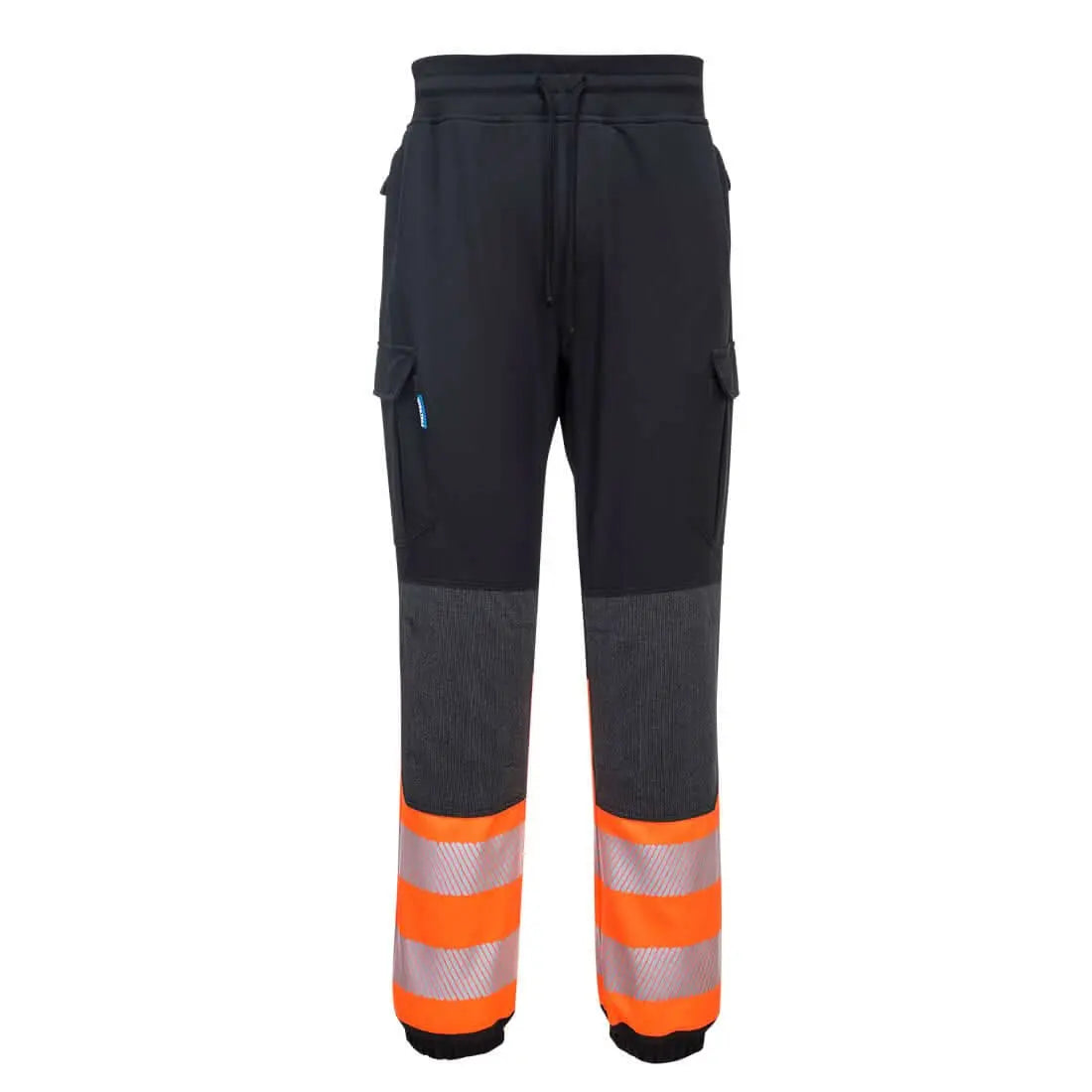 Portwest Pw3 Hi Vis Flexi Class 1 Jogger KX341 - Black Orange - Customisable Hi-Vis Joggers