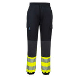Portwest Pw3 Hi Vis Flexi Class 1 Jogger KX341 - Black Yellow - Customisable Hi-Vis Joggers