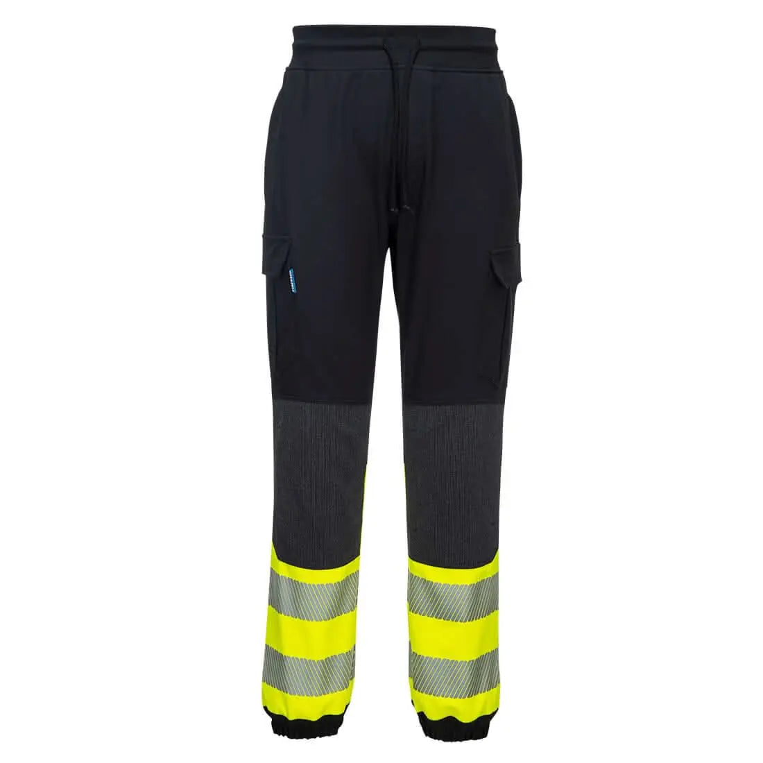 Portwest Pw3 Hi Vis Flexi Class 1 Jogger KX341 - Black Yellow - Customisable Hi-Vis Joggers