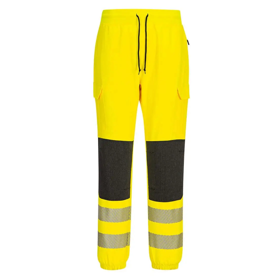 Portwest Pw3 Hi Vis Flexi Jogger KX346 - Yellow Black - Customisable Hi-Vis Joggers