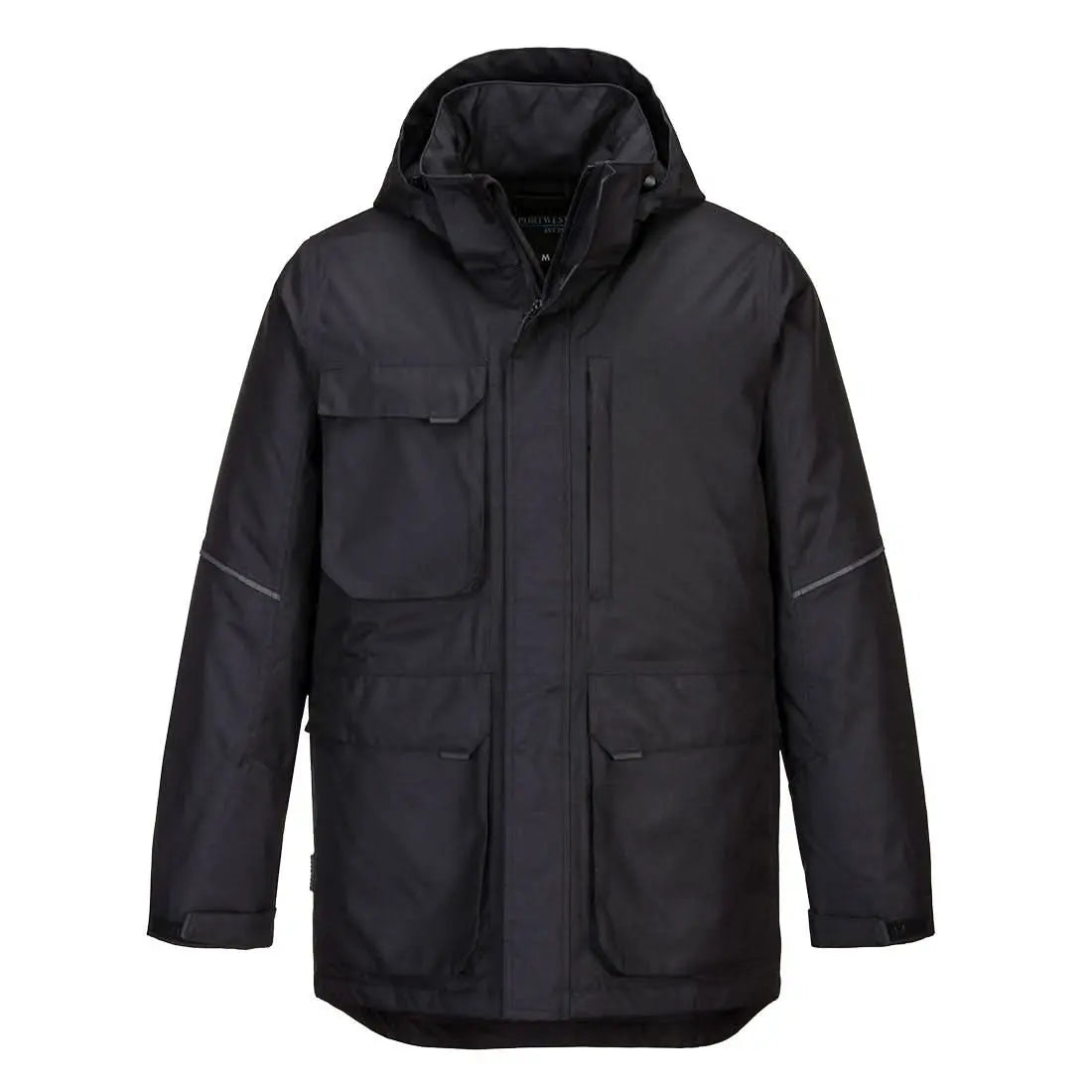 Portwest Kx3 Winter Parka Jacket KX360 - Black - Customisable Jacket