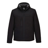 Portwest Kx3 Hooded Softshell 3L KX362 - Black - Customisable Hi-Vis Jackets