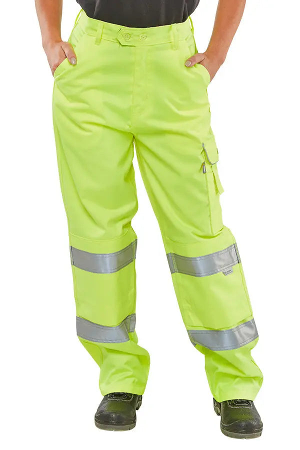 Beeswift Ladies Hi Vis Trousers Lpcten - Saturn Yellow - Customisable Trousers