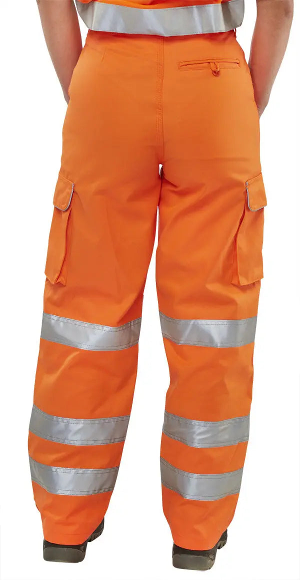 Beeswift Ladies Hi Vis Rail Spec Trousers Lrst - - Customisable Trousers