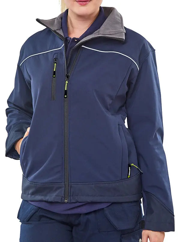 Beeswift Ladies Soft Shell Jacket Lssj - Navy Blue - Customisable Jacket