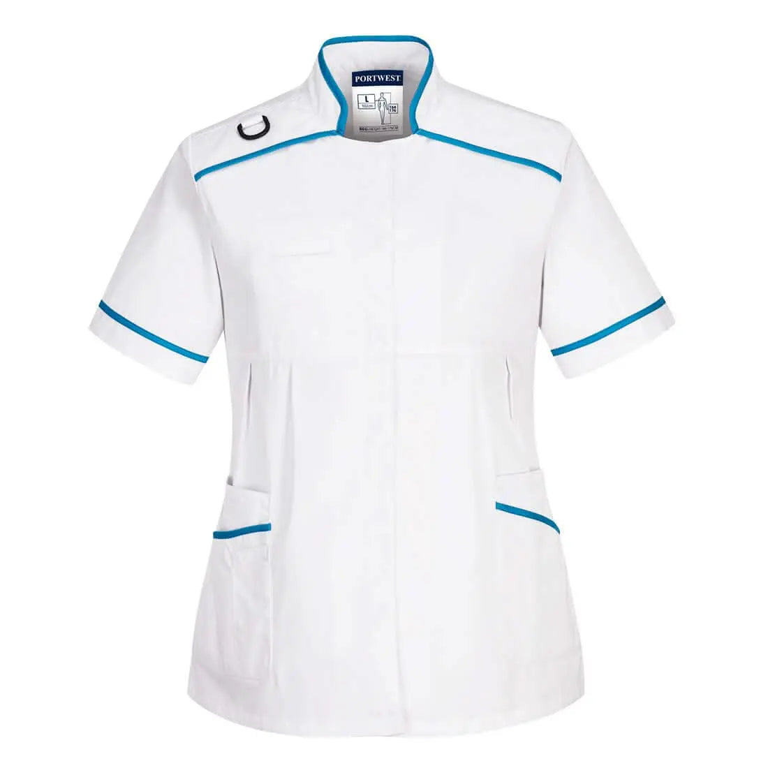 Portwest Medical Maternity Tunic LW22 - White Aqua - Customisable Tunic