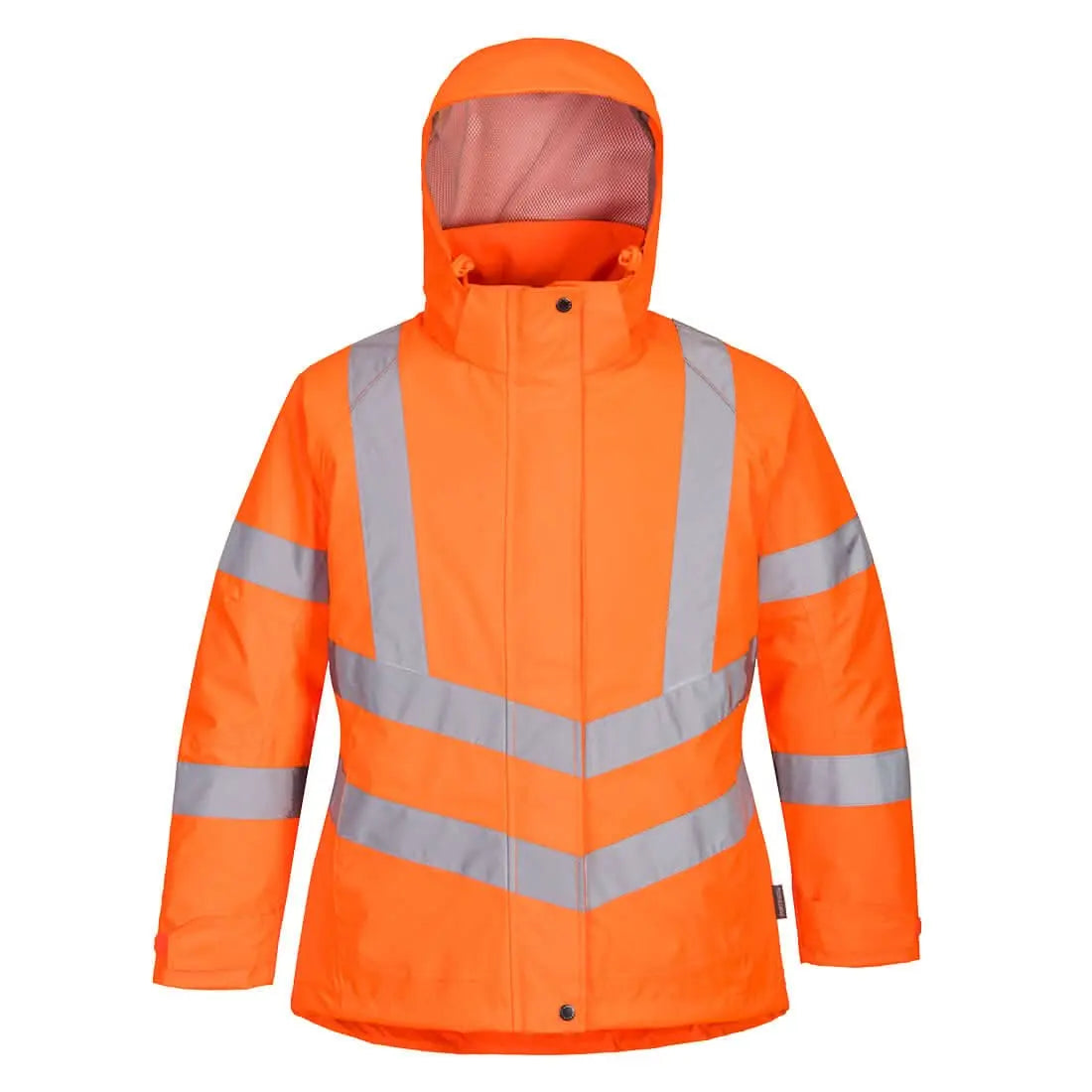 Portwest Hi Vis WomenS Winter Jacket LW74 - Orange - Customisable Jacket