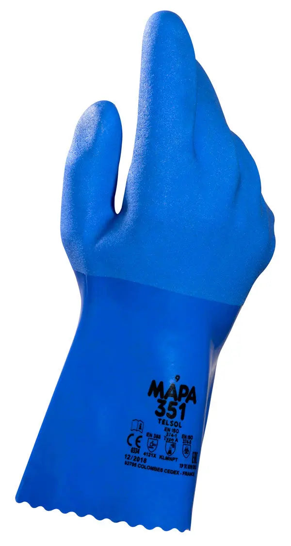 Mapa Mapa Telsol Glove Mapa351 N - Blue - Customisable PVC