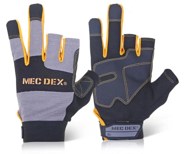 Mecdex Work Passion Tool Mechanics Gloves Mecdy 714 - Grey Gold - Customisable Mechanics