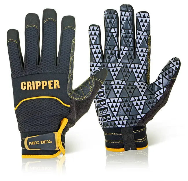 Mecdex Rough Gripper Mechanics Gloves Mecpr 741 - Black - Customisable Mechanics