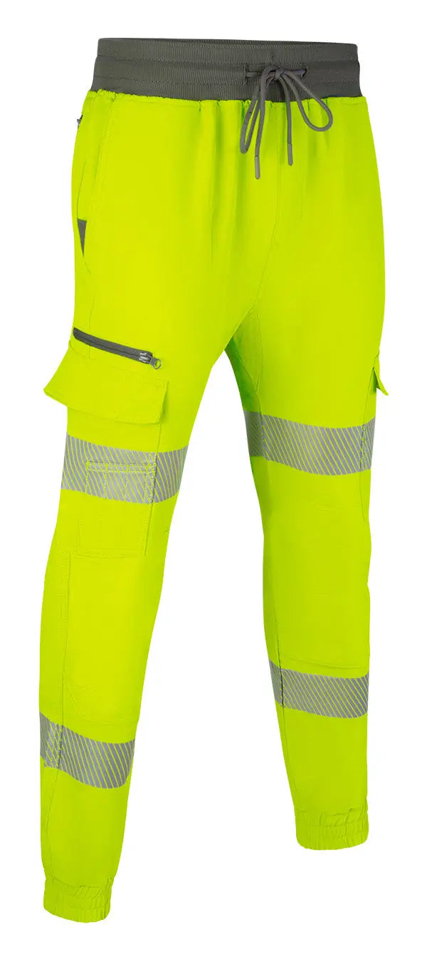 Beeswift Mens Hi Vis Work Joggers Mjb01 - Saturn Yellow - Customisable Trousers
